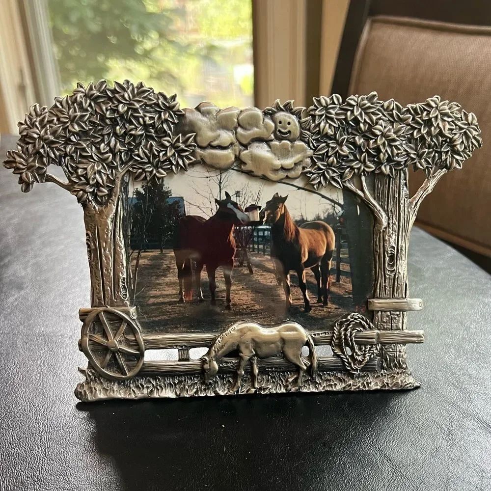 Metal Horse Picture Frame